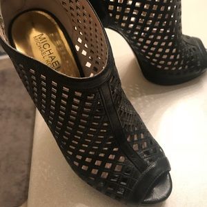 Michael Kors black net heels size 9.